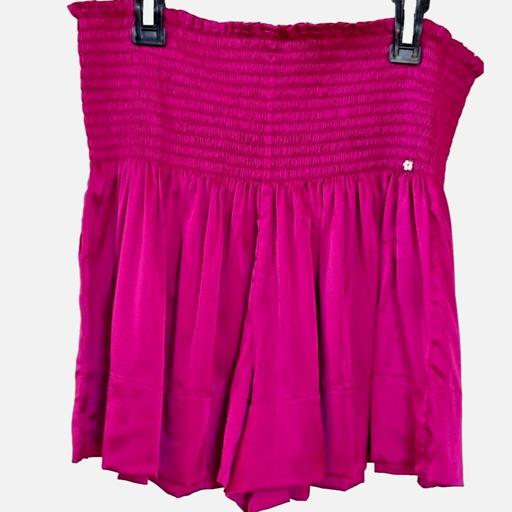 Natural Life Pink Smocked Shorts L XL Elastic Waist Boho Festival Shorts NWT